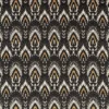 black-grey botanical velvet-chenille fabric from Romo