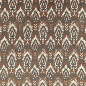 brown botanical velvet-chenille fabric from Romo