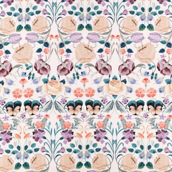 multicolour botanical cotton fabric from Romo