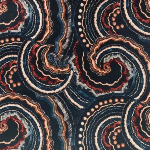 orange misc velvet-chenille fabric from Romo