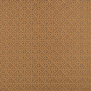 orange geometric jacquard fabric from Romo