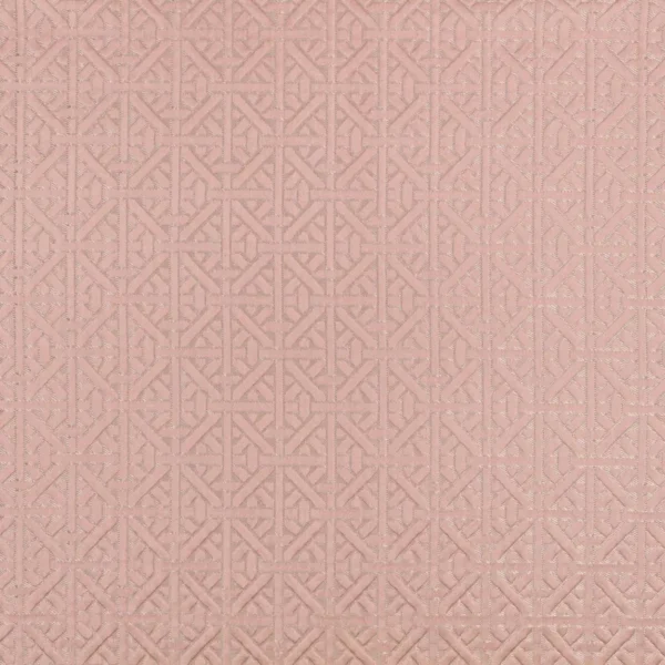 Dita Fabric - Vintage Rose by pink geometric jacquard fabric from Romo