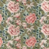green botanical embroideried fabric from Romo