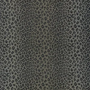 black-grey animal jacquard fabric from Romo