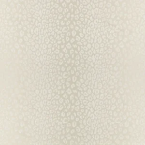 white animal jacquard fabric from Romo