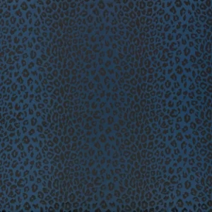 blue animal jacquard fabric from Romo