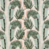 green botanical embroideried fabric from Romo