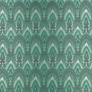 green botanical jacquard fabric from Romo