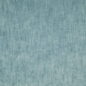 blue plain velvet-chenille fabric from Designers Guild