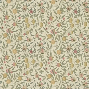 green botanical cotton fabric from William Morris & Co
