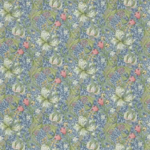 blue botanical woven fabric from William Morris & Co