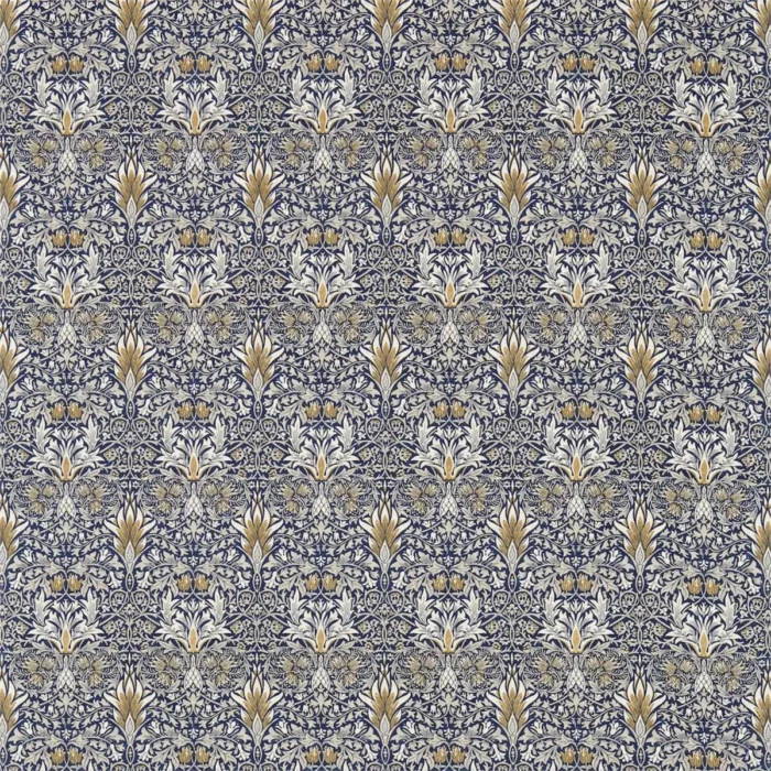 Snakeshead Fabric - Indigo / Hemp swatch
