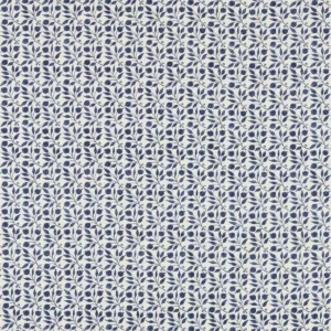 blue contemporary linen fabric from William Morris & Co