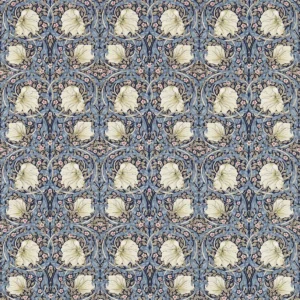 blue botanical linen fabric from William Morris & Co
