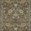 black-grey botanical linen fabric from William Morris & Co