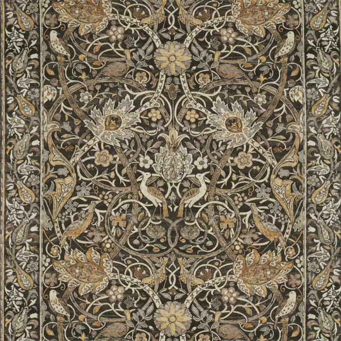 Bullerswood Fabric - Charcoal / Mustard swatch