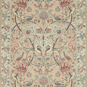 multicolour botanical linen fabric from William Morris & Co