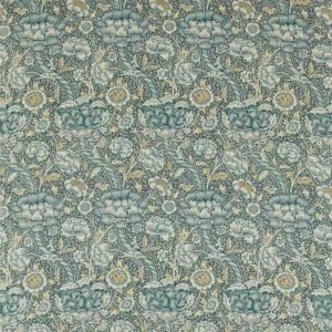 blue botanical linen fabric from William Morris & Co