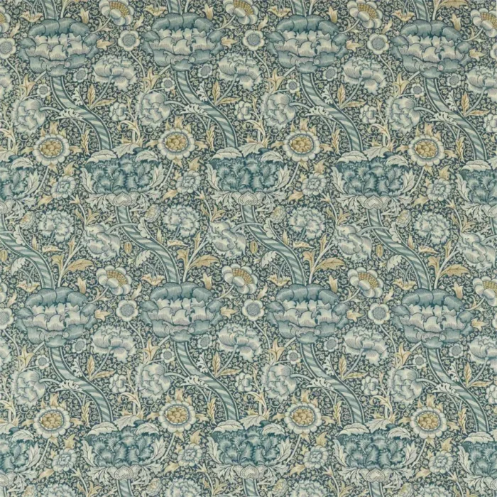 Wandle Fabric - Blue / Stone – Blue Stone swatch
