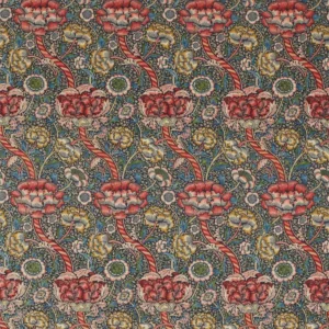 multicolour botanical linen fabric from William Morris & Co