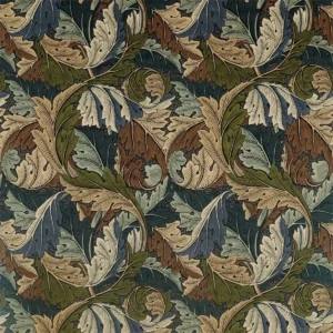 multicolour botanical velvet-chenille fabric from William Morris & Co