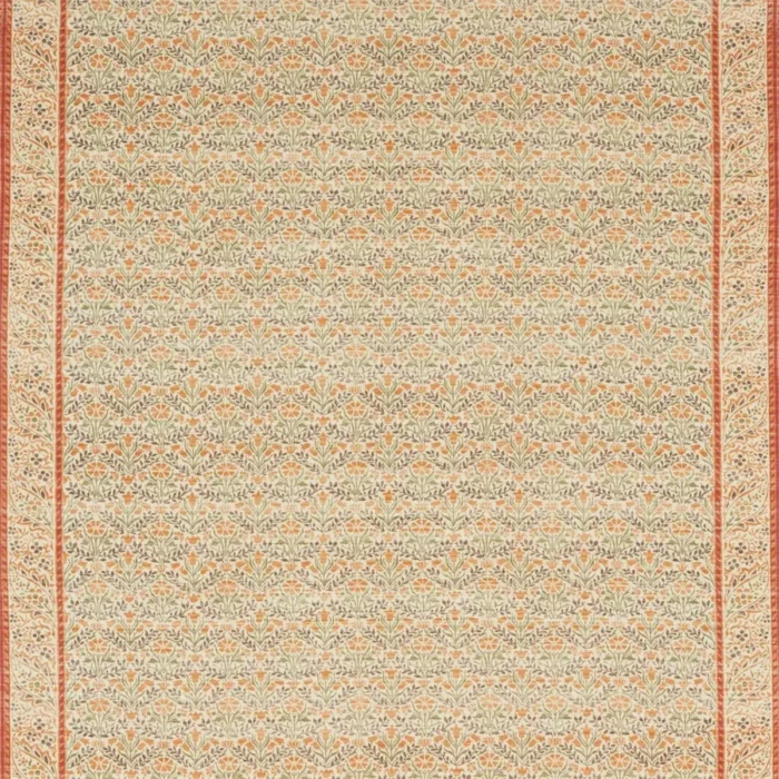 Morris Bellflowers Fabric - Saffron / Olive swatch