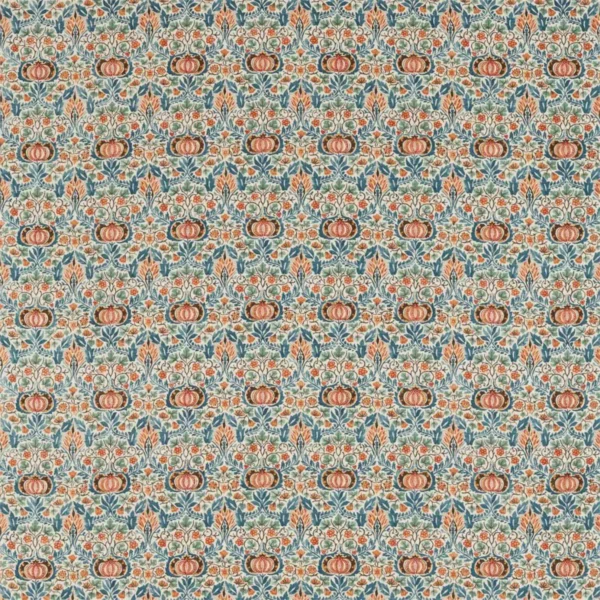 blue botanical linen fabric from William Morris & Co