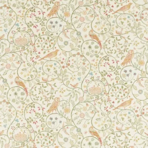 green botanical cotton fabric from William Morris & Co