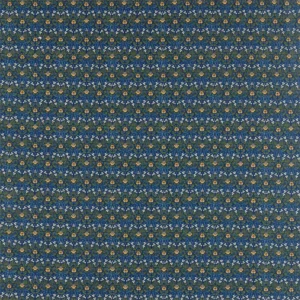 blue botanical cotton fabric from William Morris & Co