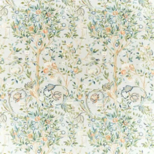 multicolour botanical linen fabric from William Morris & Co