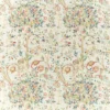 multicolour botanical linen fabric from William Morris & Co