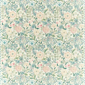 blue botanical linen fabric from William Morris & Co