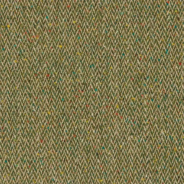 Brunswick Fabric - Forest by green plain linen fabric from William Morris & Co