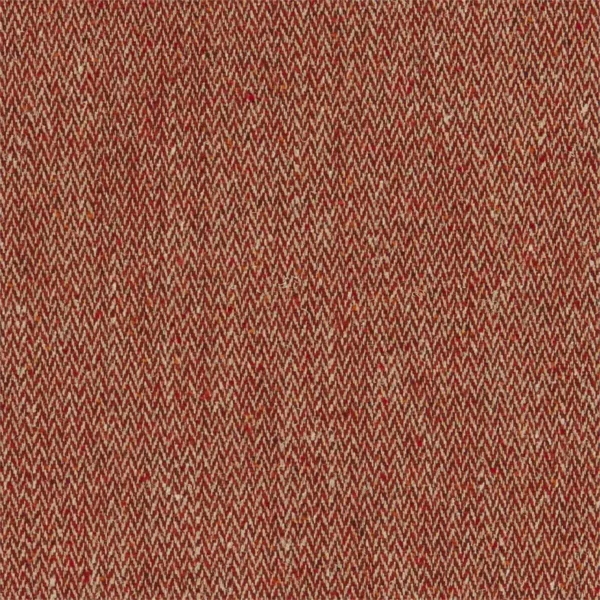 Brunswick Fabric - Russet by red plain linen fabric from William Morris & Co
