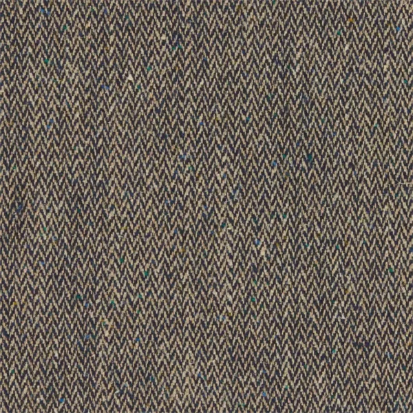 Brunswick Fabric - Indigo by blue plain linen fabric from William Morris & Co
