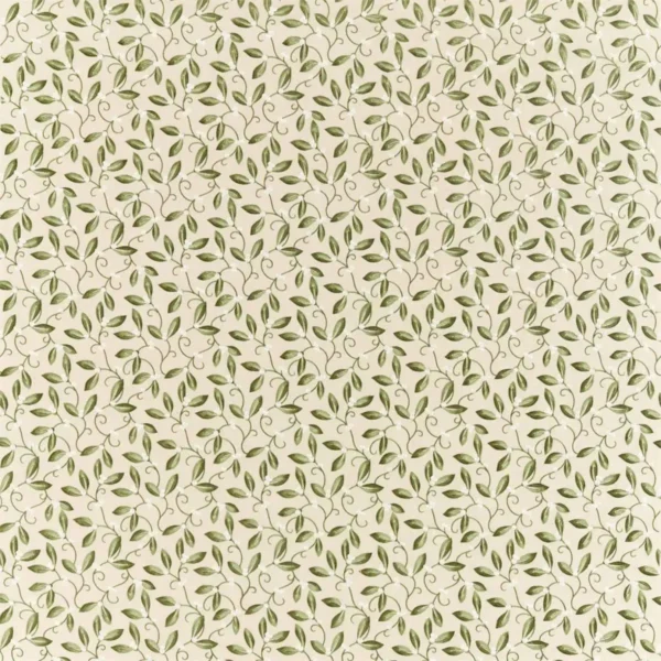 Mistletoe Embroidery Fabric - Artichoke by green botanical embroideried fabric from William Morris & Co