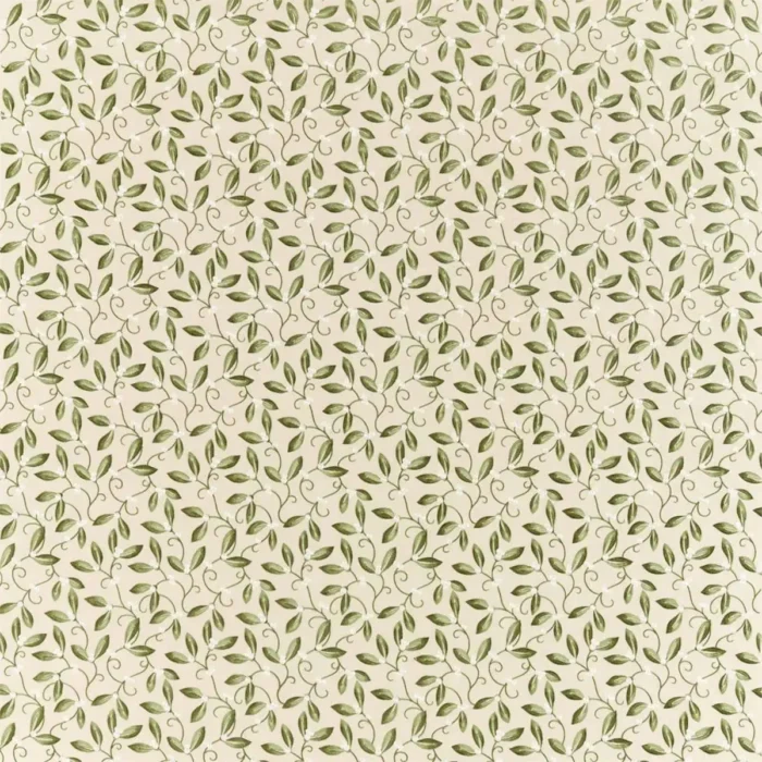 Mistletoe Embroidery Fabric - Artichoke swatch