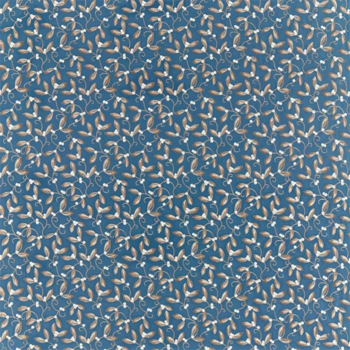Mistletoe Embroidery Fabric - May Blue swatch