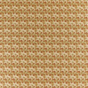 brown botanical embroideried fabric from William Morris & Co