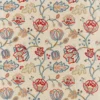 multicolour botanical embroideried fabric from William Morris & Co
