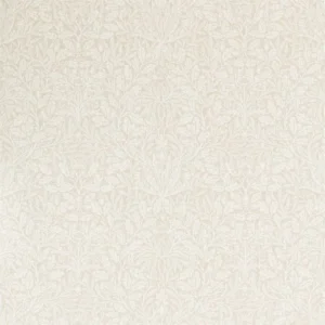 white botanical woven fabric from William Morris & Co