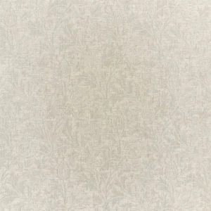 black-grey botanical woven fabric from William Morris & Co