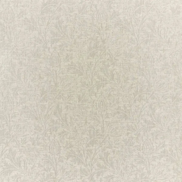 Thistle Weave Fabric - Mineral by black-grey botanical woven fabric from William Morris & Co