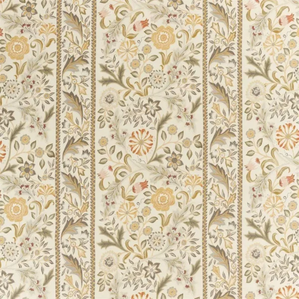 brown botanical woven fabric from William Morris & Co