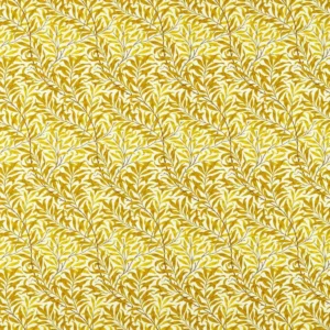 yellow botanical printed fabric from William Morris & Co