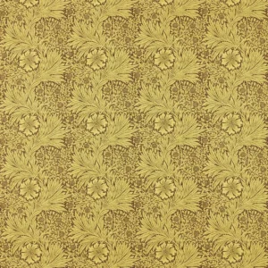 yellow botanical printed fabric from William Morris & Co