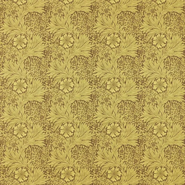 yellow botanical printed fabric from William Morris & Co