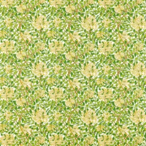 green botanical printed fabric from William Morris & Co