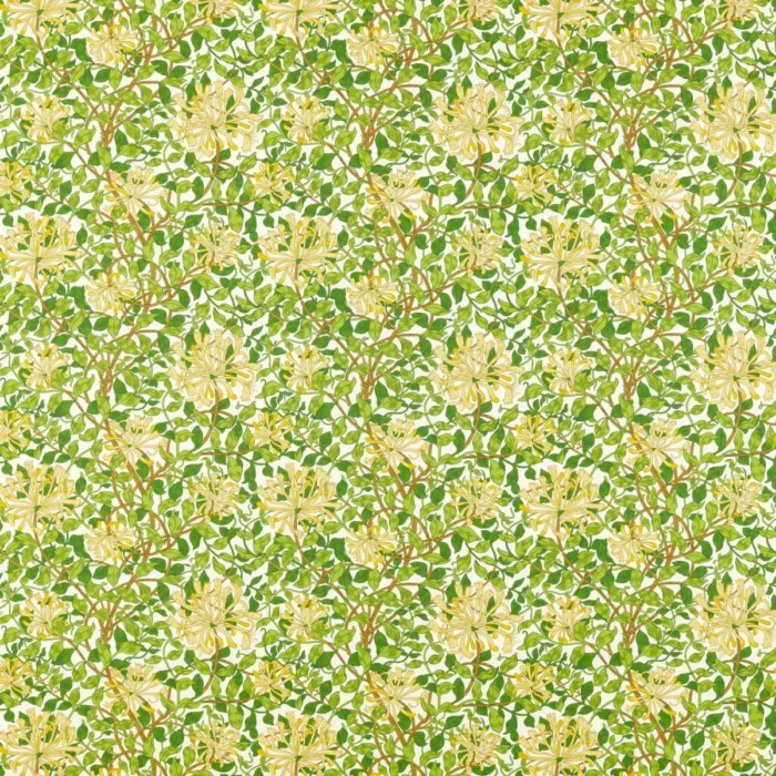 Honeysuckle Fabric - Cream / Chocolate swatch