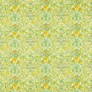 green botanical printed fabric from William Morris & Co